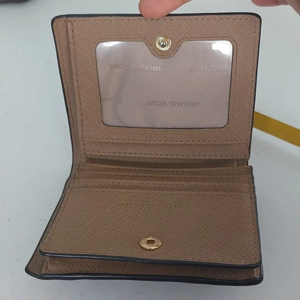 Michael Kors Bedford Brick Red Leather Carryall Card Case Wallet - Picture 7 of 10